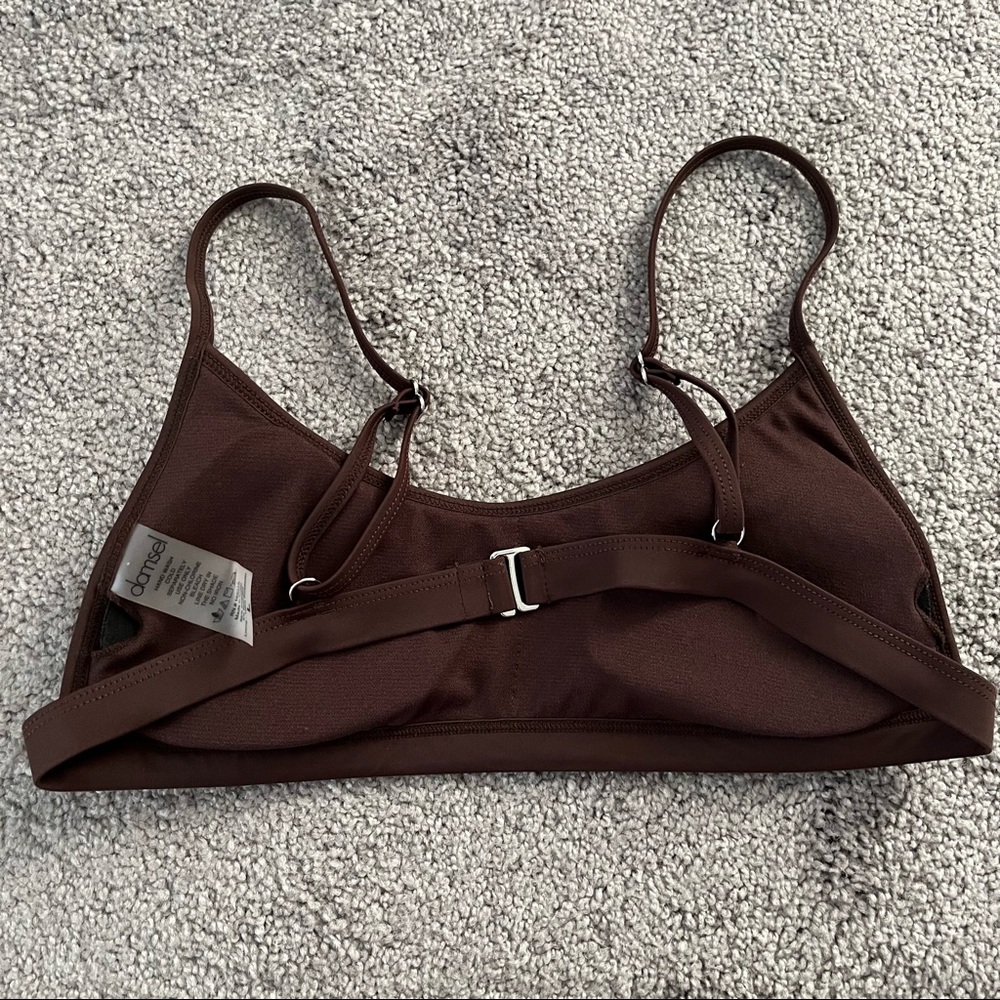 Brown Ribbed Bikini Set - Picture 3 of 4